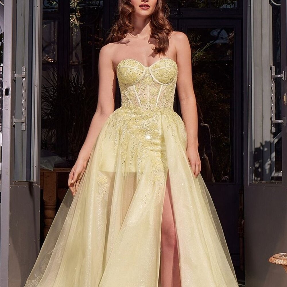 Yellow,blue,sage green,lavender purple,formal dress.strapless ball gown prom